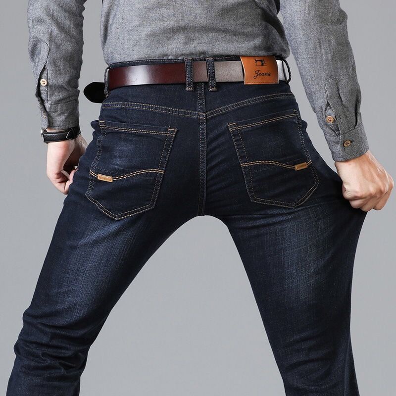 Men's Pants Jeans Denim Pant Long Straight Casual Trousers