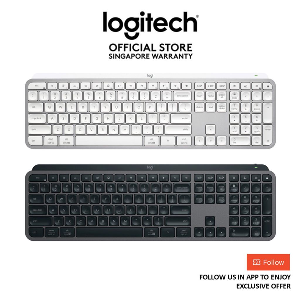 Logitech Mx Keys S Illuminated Wireless And Bluetooth Keyboard, Smarter Fn Keys, Ergonomic Design, Multi OS, QuickCharge