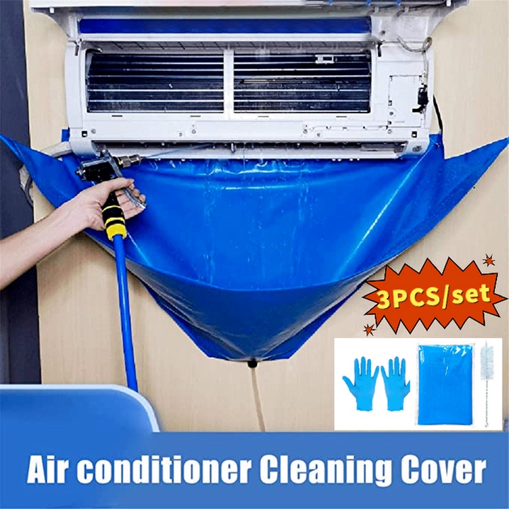 IN STOPCK! PVC Waterproof Aircond Cleaning Bag ????/??? Airconditioner Clean Cover(water bag+brush+gloves)Aircondition Tool Cleaner Air Condition Cleans Kits