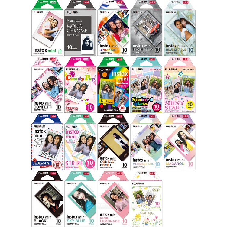 Fujifilm Instax Mini Films Colour / Monochrome / All Designs