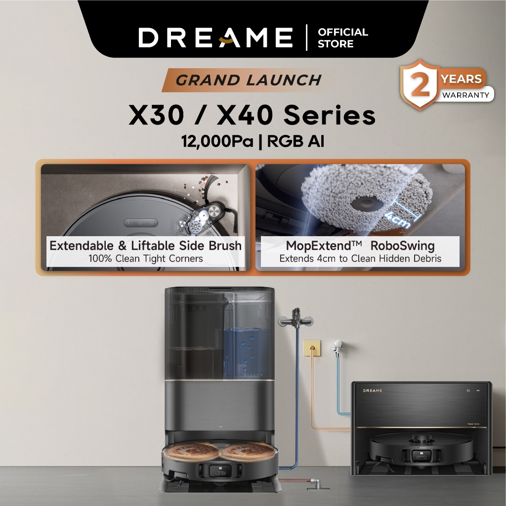 【GRAND LAUNCH】Dreame X30/X40 Ultra & X30/X40 Master Robot Vacuum | Side Brush Extend & Lift | MopExtend RoboSwing 3.0
